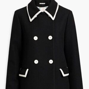 NWT Alice + Olivia black felt coat - size L